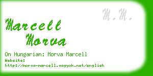 marcell morva business card